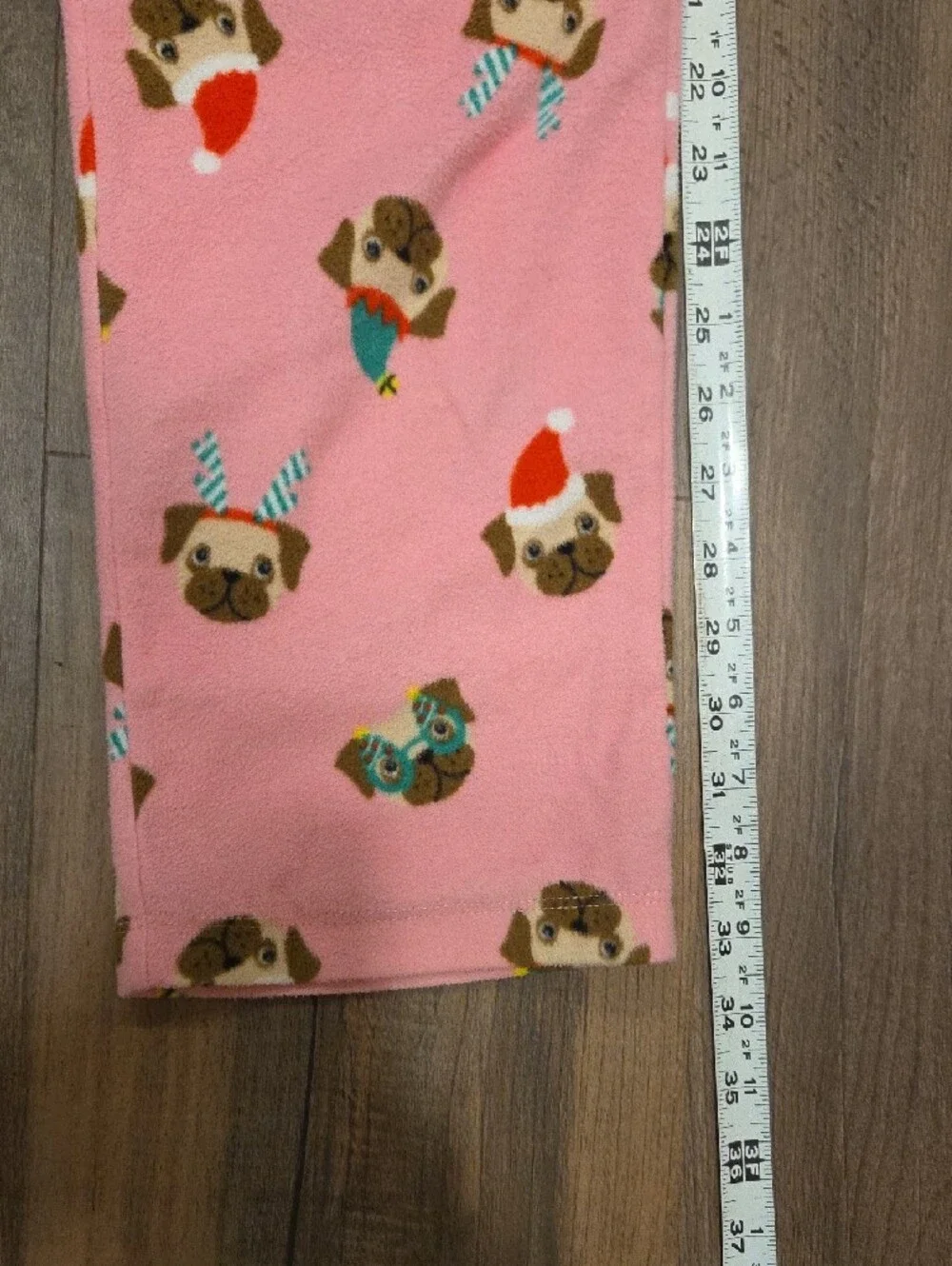 Old Navy Pink Kids Pajama Pants with Holiday Pug Print